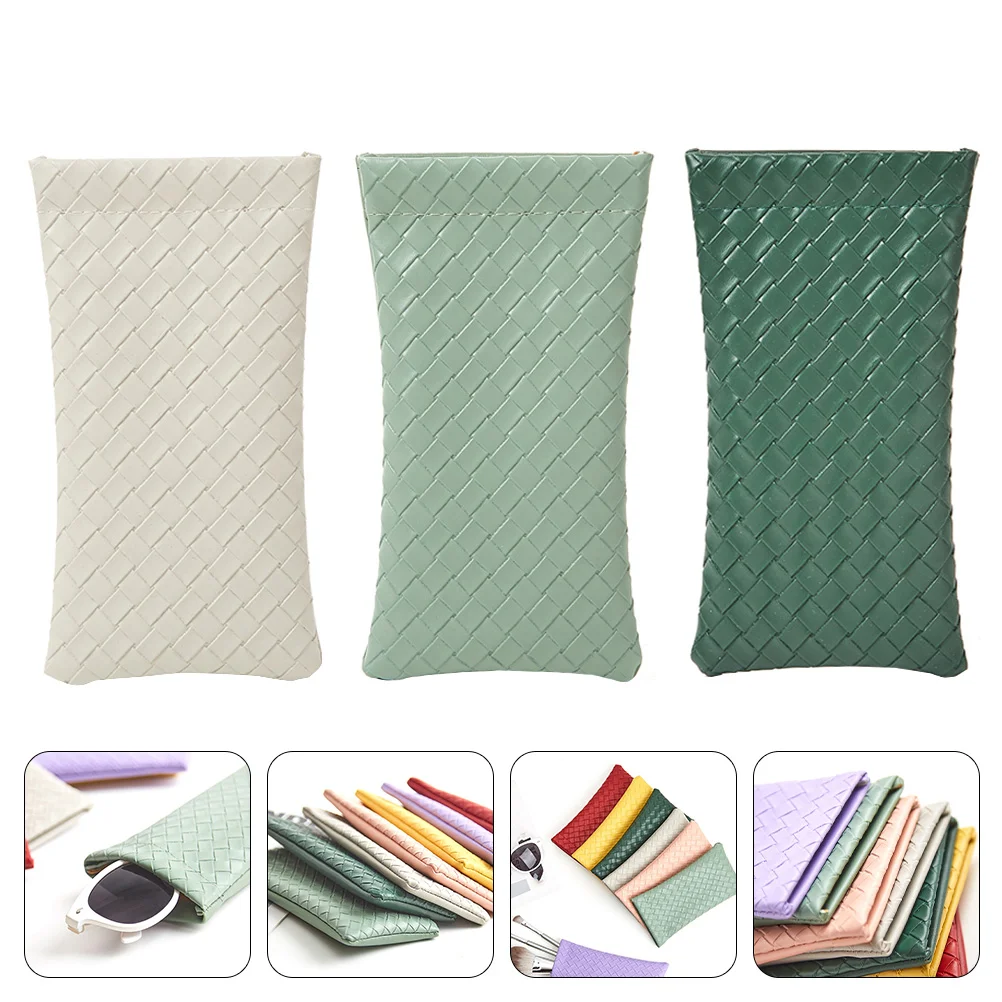 

3 Pcs Glasses Bag Sunglasses Organizer Eyewear Storage Accessories Pouch Box Chic Simple