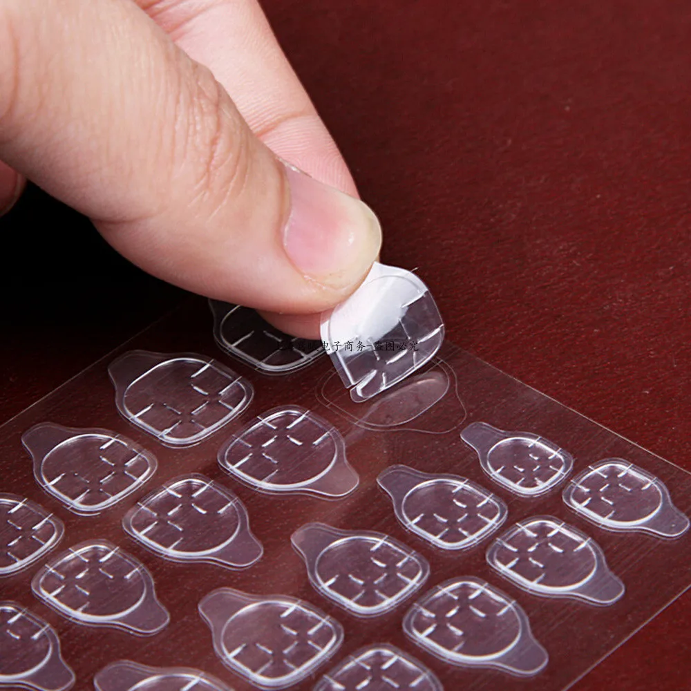 Double Sided False Nail Art Adhesive Tape Glue Sticker DIY Tips Fake Nail Acrylic Manicure Gel Makeup Tool 5/10/15 Sheets Lot