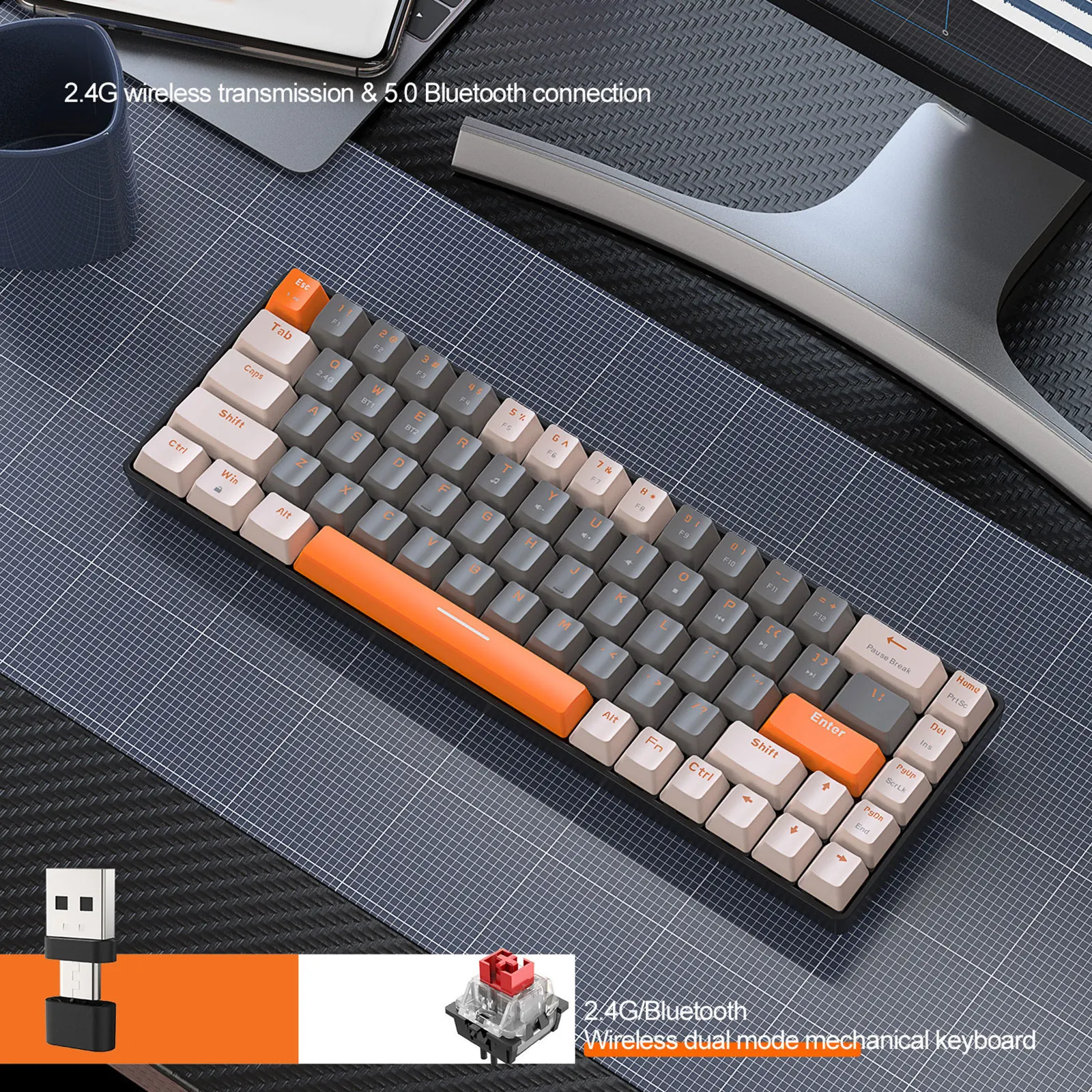 portátil gamer digitação ergonomia teclado mecânico 68 teclas