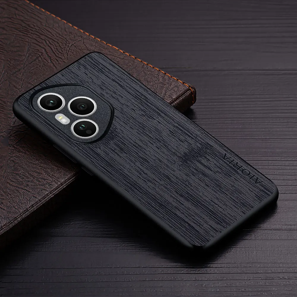 Bamboo Wood Pattern Leather Luxury Phone Case Cover