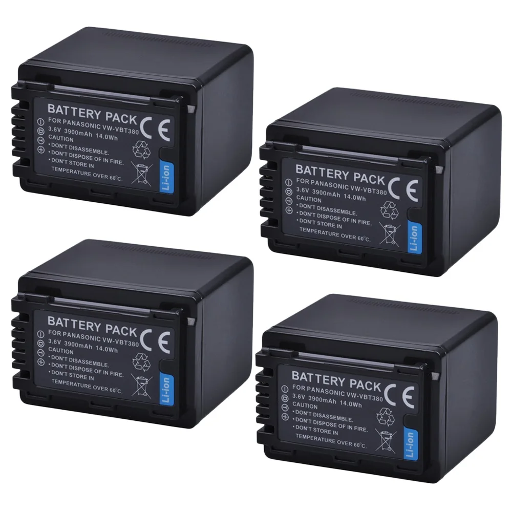 

Аккумулятор VW-VBT380 для Panasonic HC-V800K VX1K VXF1 WXF1, V510, HCV520,HC-V710 V720 V770 VX870 W580 WXF991, V201, V210, V250 V380