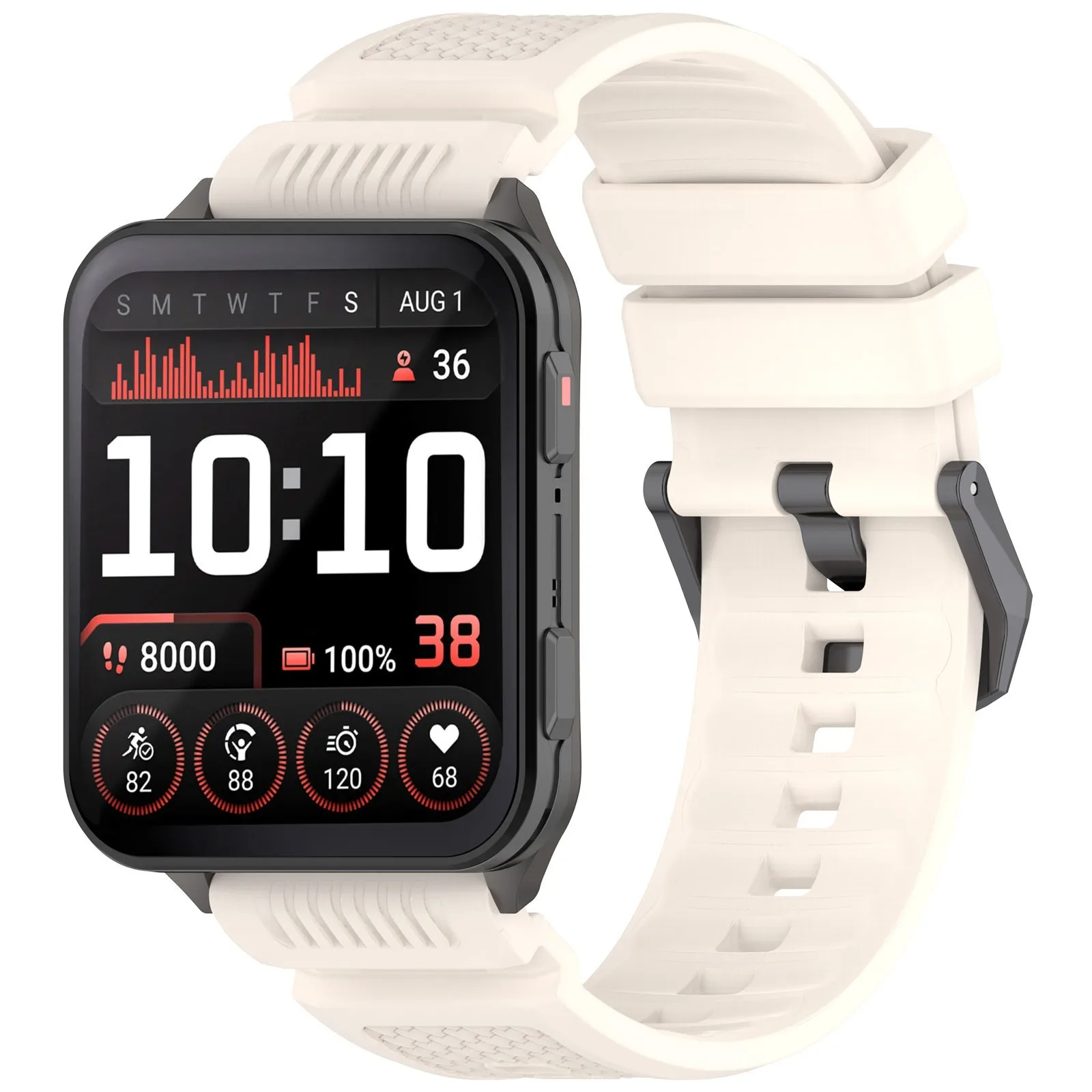 Premium 24MM Silicone Watch Band - Durable Sport Wristband Bracelet Design