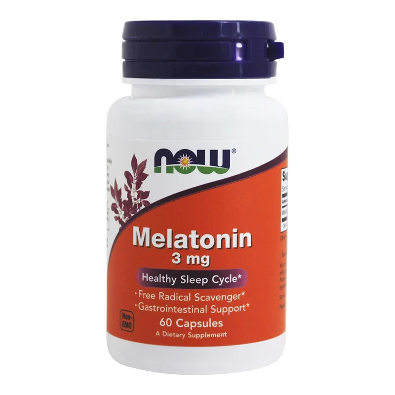 

Free shipping Melatonin 3 mg Healthy Sleep Cycle Free Radical Scavenger Gastrointestinal Support 60 Capsules