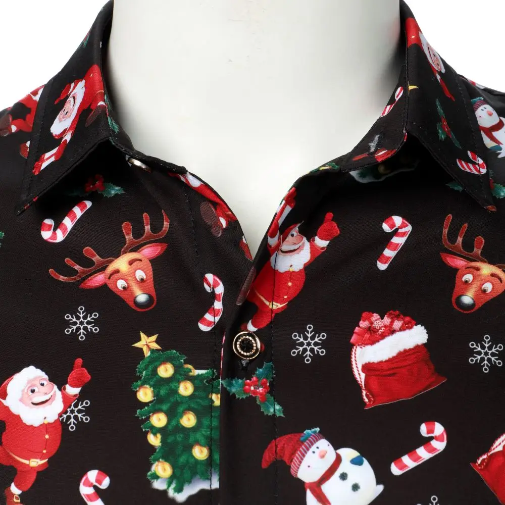 Long Sleeve Shirt Men Casual Shirt Men Long Sleeve Shirt Christmas Shirt