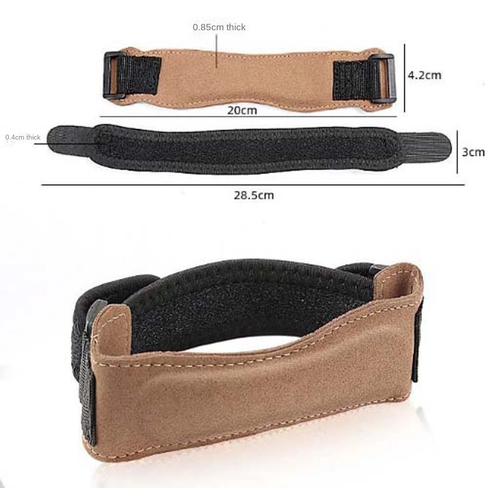 Ceinture de Genou Patella Marron Cuir Superfibre SBR ABS