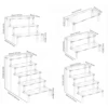 Acrylic Risers for Display 2-5 Tier Acrylic Display Stand Perfume ,Clear Cupcake Stand Holder for Figures Dessert Doll Shelves 1