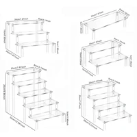 Acrylic Risers for Display 2-5 Tier Acrylic Display Stand Perfume ,Clear Cupcake Stand Holder for Figures Dessert Doll Shelves 1