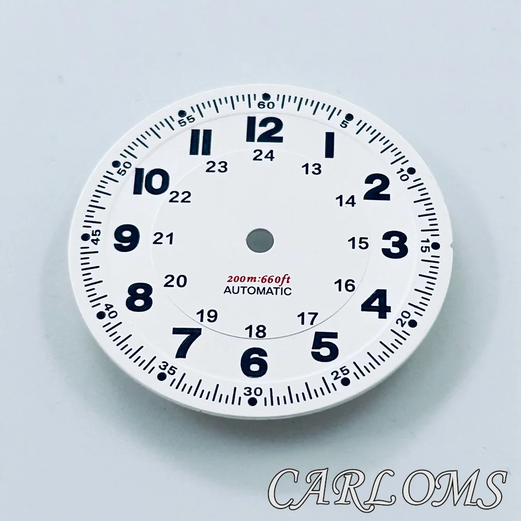 29mm Matte Black/Blue/White Watch Dial Without Logo