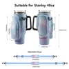 30oz 40oz Neoprene Insulated Water Bottle Carrier Bag for Stanley Cup Anti-fall No-slip Protective Sleeve with Strap Mini Pocket 6