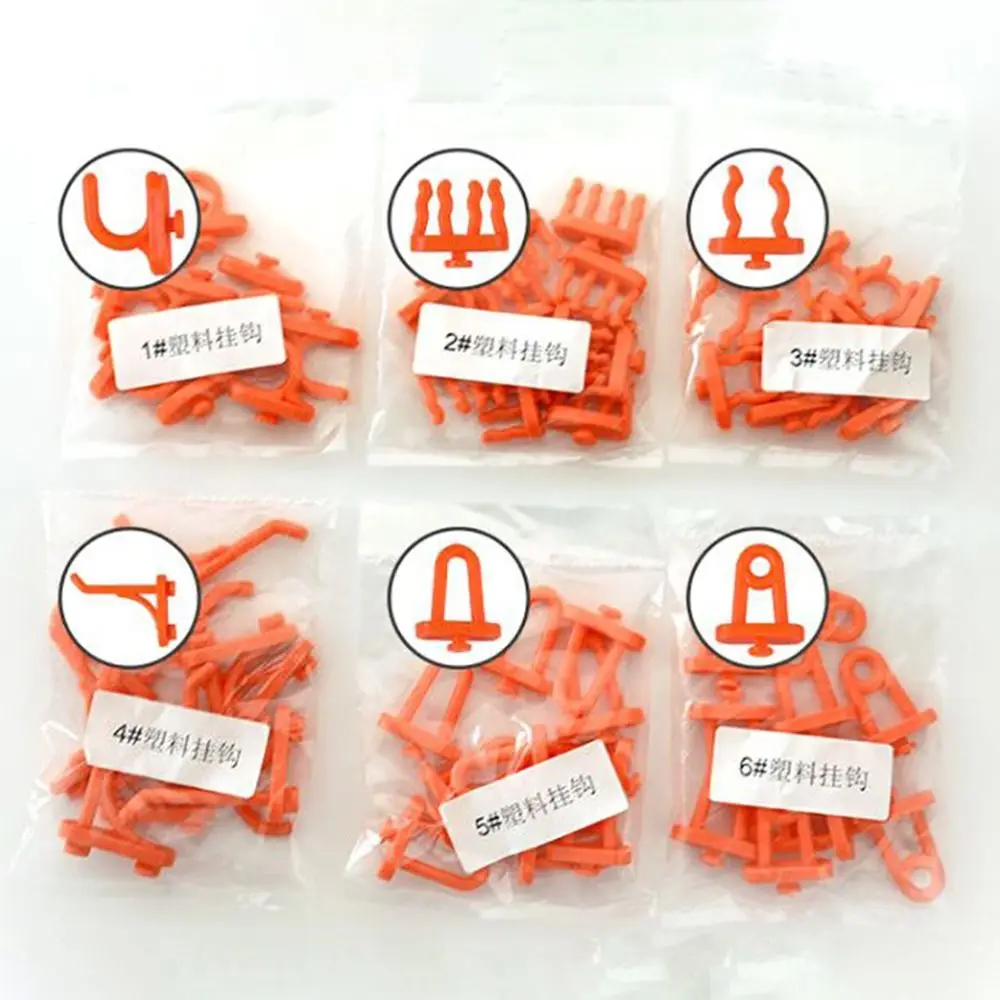 10Pcs Plastic Hanging Board Hole Hook Garage Organizer Wall-Mounted Garage Workshop Storage Rack Box Parts Hardware Fastener