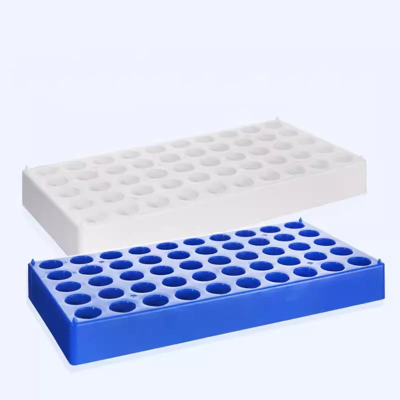 샘플 병 랙 주입 병 랙, 플라스틱 품목 빈 병 랙, 실험실 도구, 50 웰 액체 랙, 1.8ml-20ml, 1 개