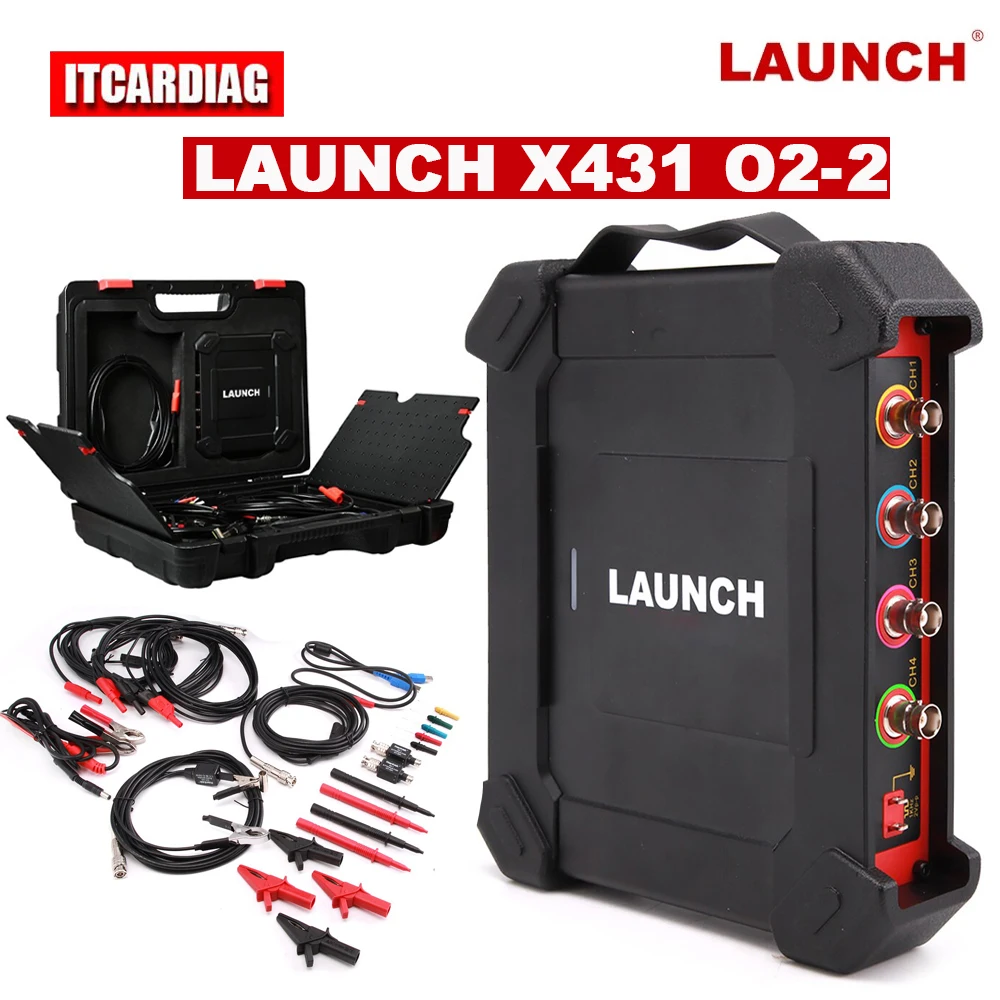 Lancio X431 O2-2 Oscilloscopio Scopebox 4 Canali 100Mhz Usb Dc Oscilloscopi Supporto X431 Pad Vii/ Pad V/Pad Iii Con Cassetta Degli Attrezzi