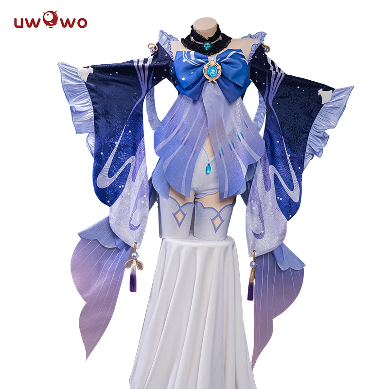 Only S M L XL XXL UWOWO Sangonomiya Kokomi Cosplay Game Genshin Impact Cosplay Halloween Costume Pearl of Wisdom Outfit