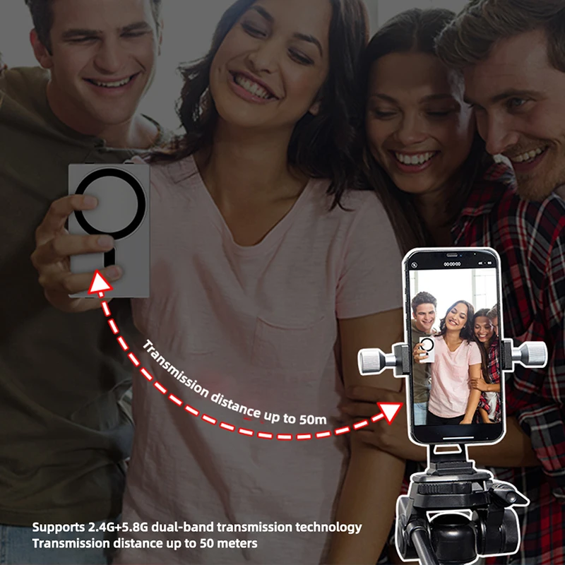 YELANGU TP01 Wireless Monitor Screen Using Phone Rear Camera For Selfie Vlog Live Stream Compatible with IOS Android