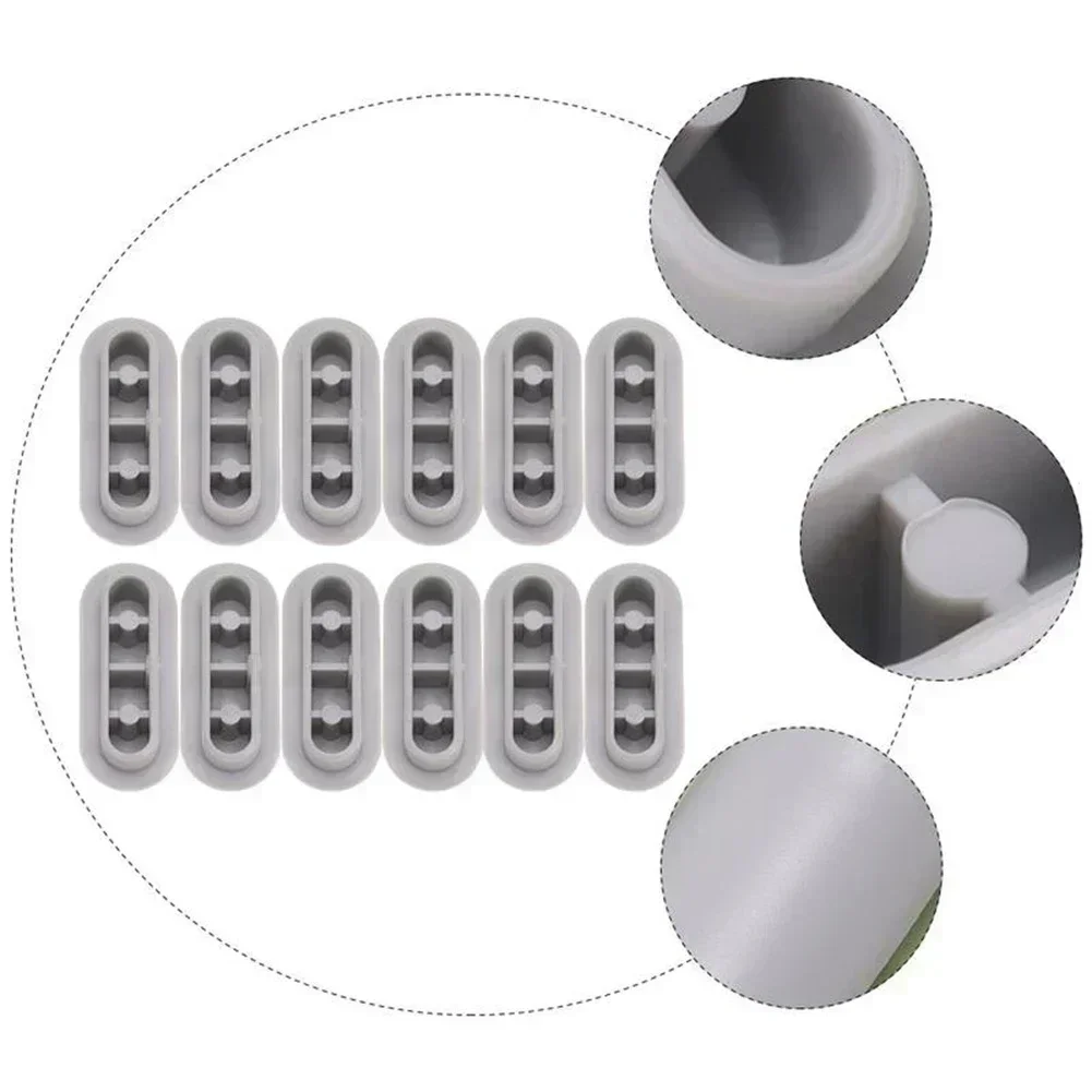 12pcs Toilet Seat Bumpers Top Cover Cushion Stopper Toilet Seat er gray Bathroom Accessories Gaskets toilet seat accessories