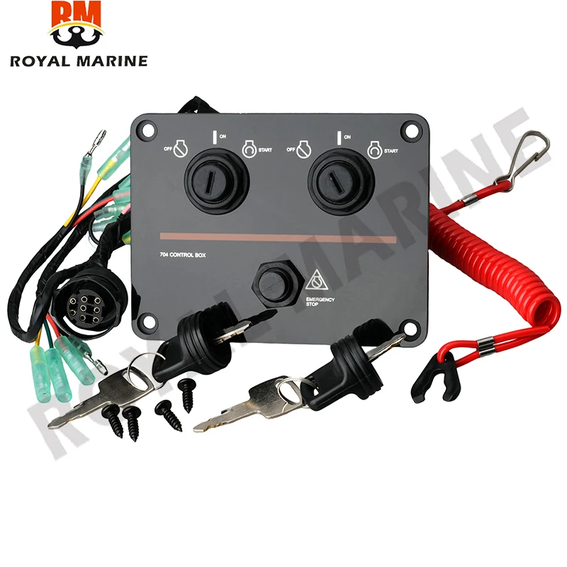 6K1 82570 12V Dual Engine Key Switch Panel Twin kit for Yamaha Outboard