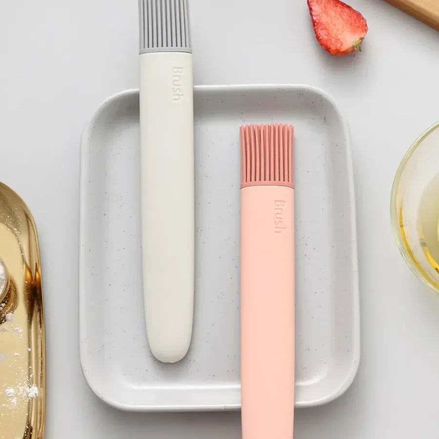 Onlycook 2Pcs Food Grade Silicone Basting Brushes High Temperature Resistance Portable Barbeque BBQ Cooking Baking Oil Tools