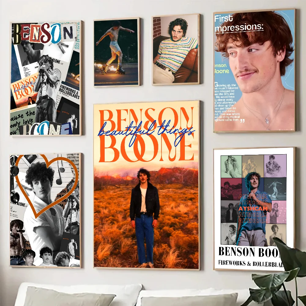 Poster Benson Boone - 30x45 Cm - Style Rétro - Décoration Murale Bibliothèque, Bar, Home Cinéma