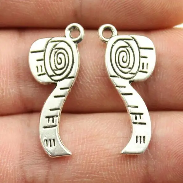 

20pcs 27x11mm Alloy Charm Tape Measure Charms Toilet Paper Pendant For Jewelry Making Findings EF3746