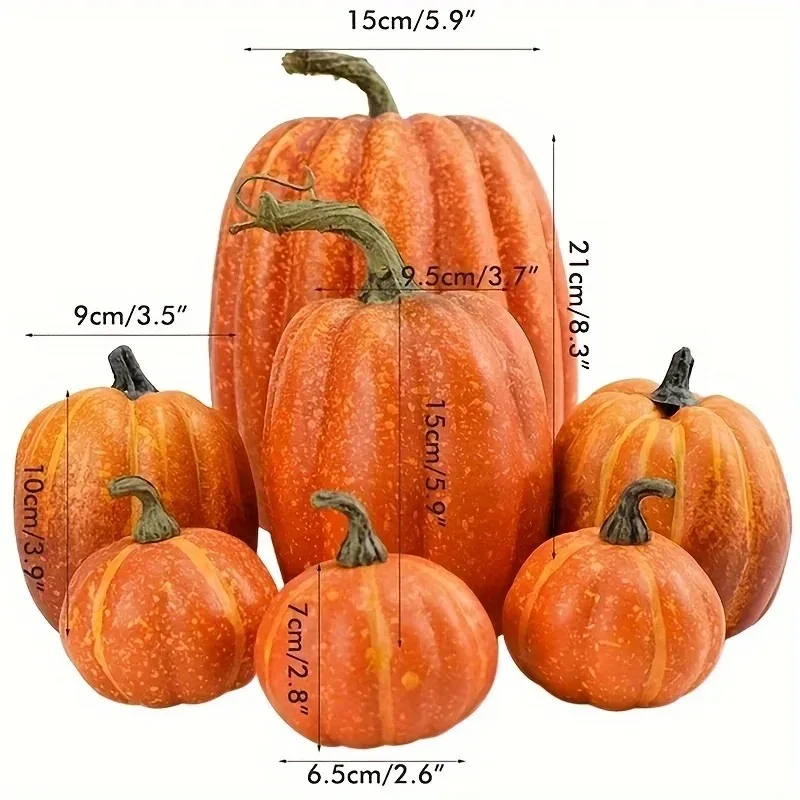 Artificial Pumpkin Decoration Set for Home Garden Wedding Party