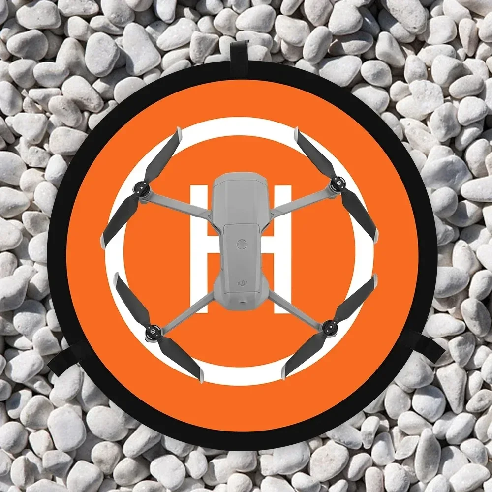 Tapis de décollage drone 75cm pliable Orange/Bleu - Accessoire DJI