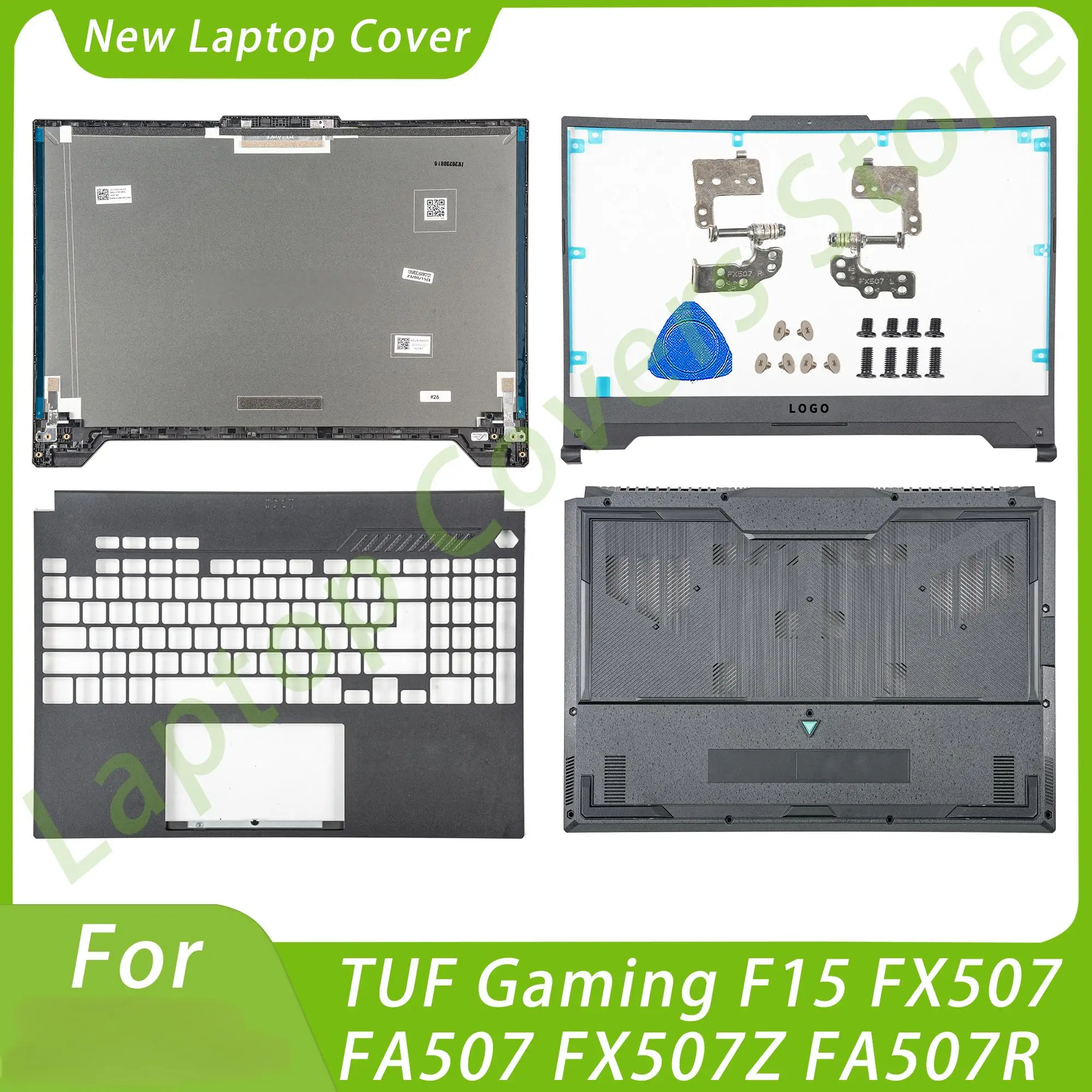Laptop Parts For TUF Gaming F15 FX507 FA507 FX507Z FA507R LCD Back Cover Bezel Palmrest Bottom HingeCover New Lid Replace 1