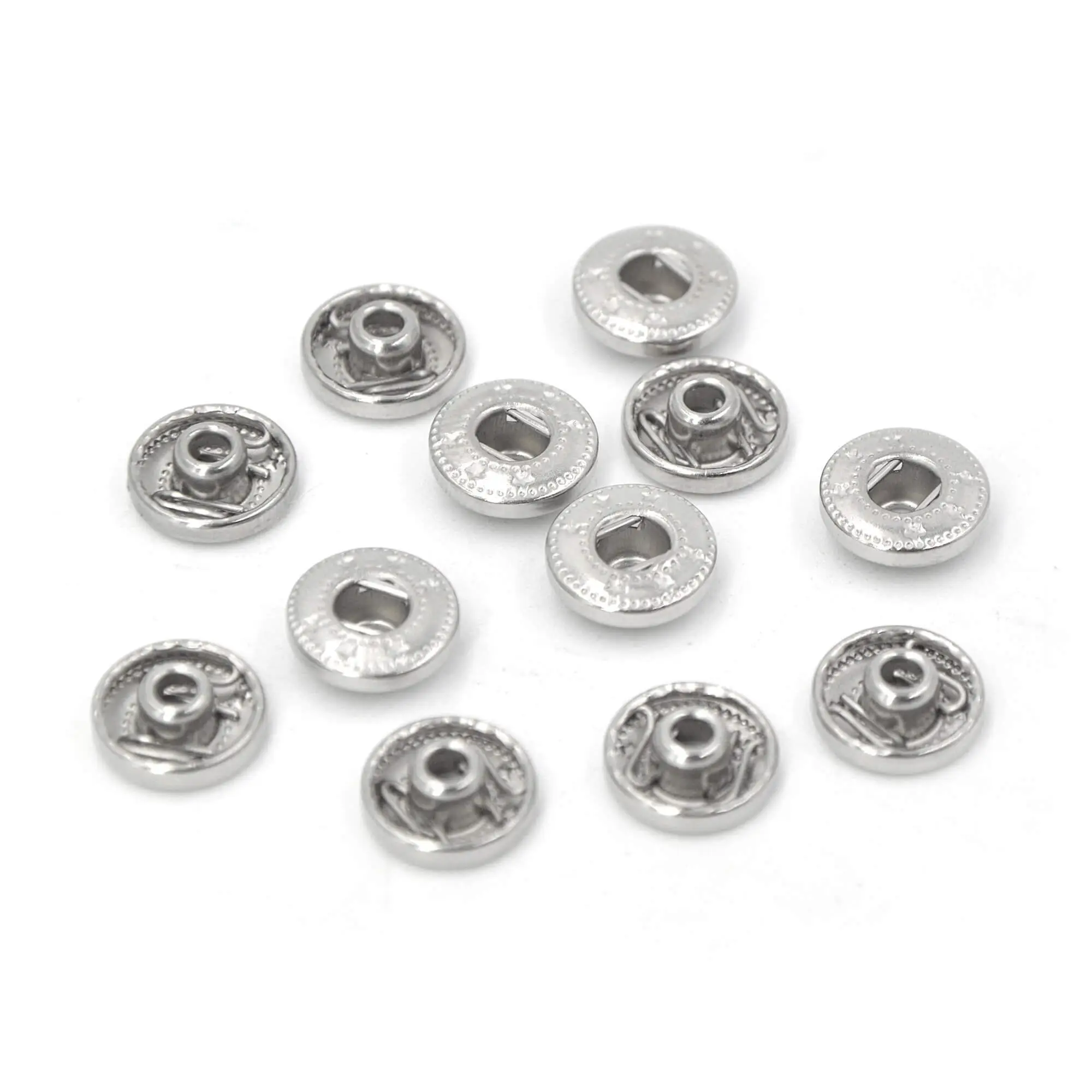 Kalaso #655 #633 #831 50sets 10mm 12.5mm 15mm stainless steel Press Studs Sewing Snap Buttons Fasteners Craft Diy Supplies 6
