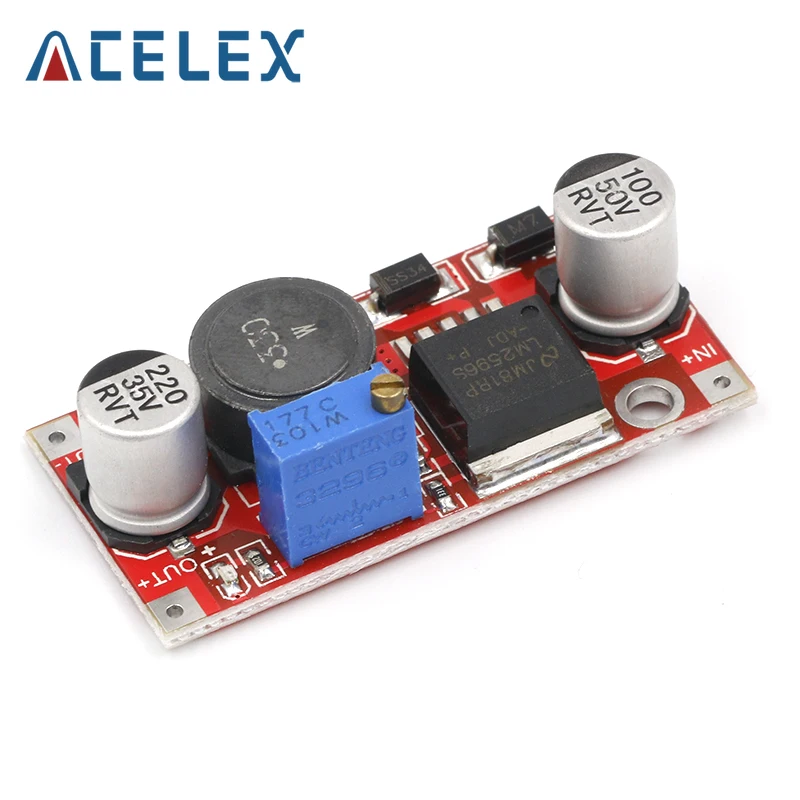 Регулируемый понижающий модуль питания LM2596S DC-DC 3