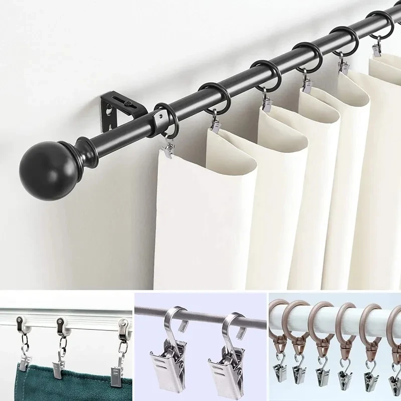 Clips Para Cortinas De Acero Inoxidable - 100 Unidades Con Ganchos En S, Para Colgar Cortinas, Fotos Y Decoración