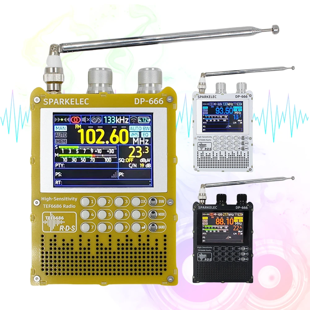 DP-666 TEF6686 Radio High Sensitivity Full Band FM AM Short Wave Radio with LCD Display FM/LW/MW/SW Full Band Radio