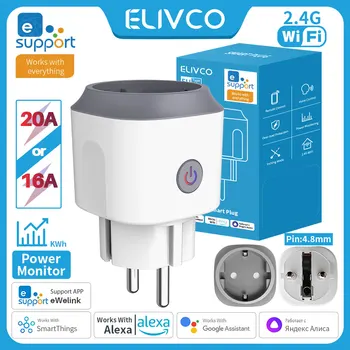 eWelink 16A/20A Smart Socket WiFi EU Plug With Power Monitoring Timing Function Support Alexa Google Home Alice 1