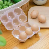 Mini Eggs Holder 6 Eggs Storage Container with Fixed Handle Plastic Eggs Storage Box Outdoor Camping Eggs Carriers 1