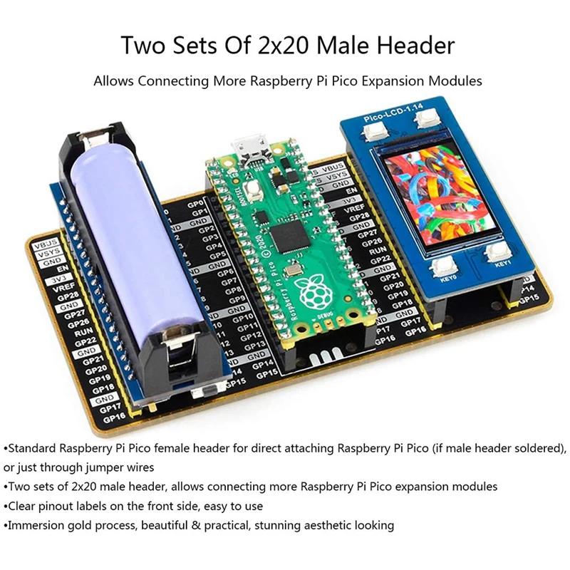Waveshare   ڿ  GPIO Ȯ,   Ȯ   2 Ʈ, 2X20  