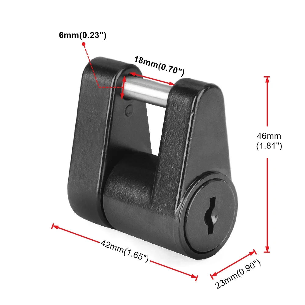 Trailer Hitch Coupler Lock 1/4" Zinc Alloy Small Trailer Lockstitch Anti-Theft Hitch Connector Tongue Locks