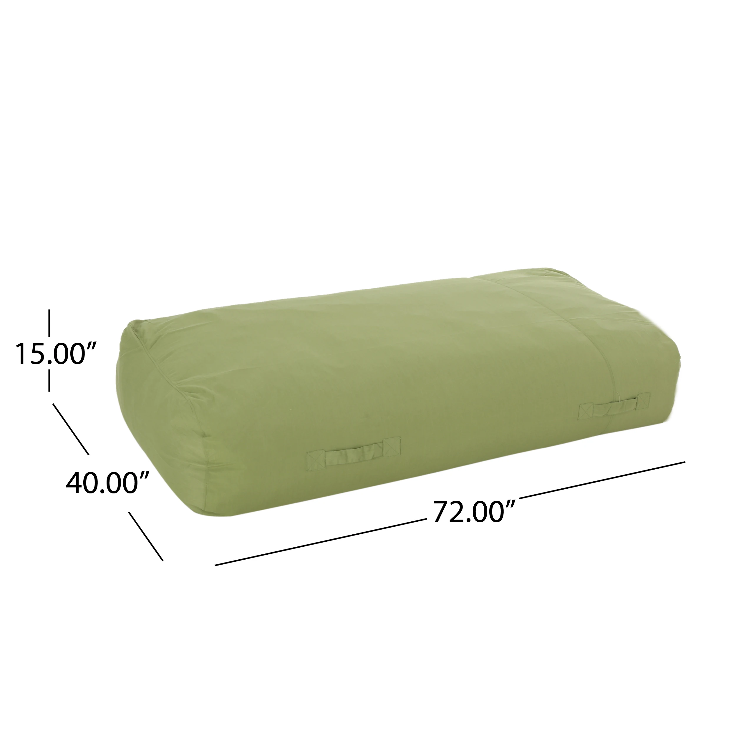 Kasper Water Resistant 6'x3' Lounger Bean Bag, Green