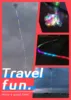 3D Colorful 20m tubing tail for LED kites for mantaray delta kites parafoil all in high brightness with color and speed change 1
