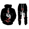 Rap Singer 2 PAC Tupac 3D Printed Hoodie Suit Men Sweatshirts Sweatpants Casual Fashion Two Piece Tracksuit Set Men's Clothing 3