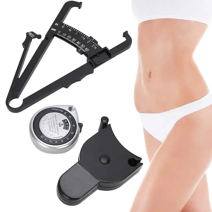 Body Fat Tester Retractable BMI Measuring Tape Weight Loss Caliper +150cm/60inch Body Fat Analyzer Plastic Ruler Health Care body fat caliper body fat measurement tool