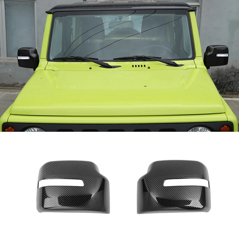 

Car Rearview Mirror Shell Decoration Cover Trim Stickers For Suzuki Jimny JB64 JB74 2019 2020 2021 2022 2023 Accessory