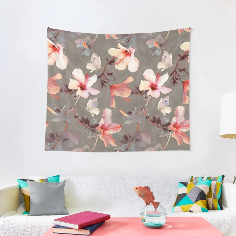 

Coral Hibiscus Tapestry For Bedroom Decoration Wall Wall Deco Decoration For Bedroom Tapestry