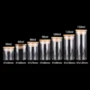 6pcs/lot 50ml 60ml 80ml 90ml 100ml 120ml 150ml Glass Candy Bottles With Bamboo Caps Pill Container Empty Bottles For Art Crafts 3