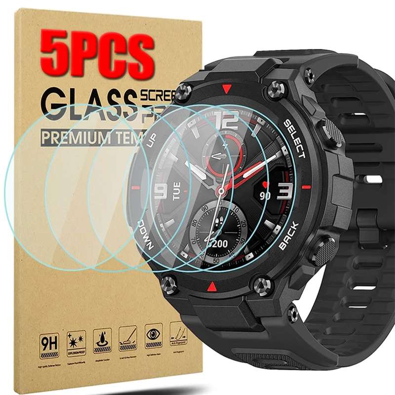 2 Pellicole Protettive In Vetro Temperato Per Schermo Amazfit T-Rex - Anti Graffio E Anti Impronta