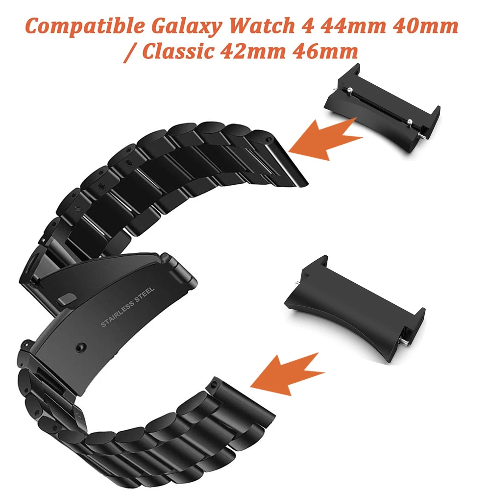 Stainless Steel Strap Interface Adapters For Samsung Galaxy Watch 4 Classic 46Mm 42Mm Band Adapter For Galaxy Watch 4 40Mm 44Mm