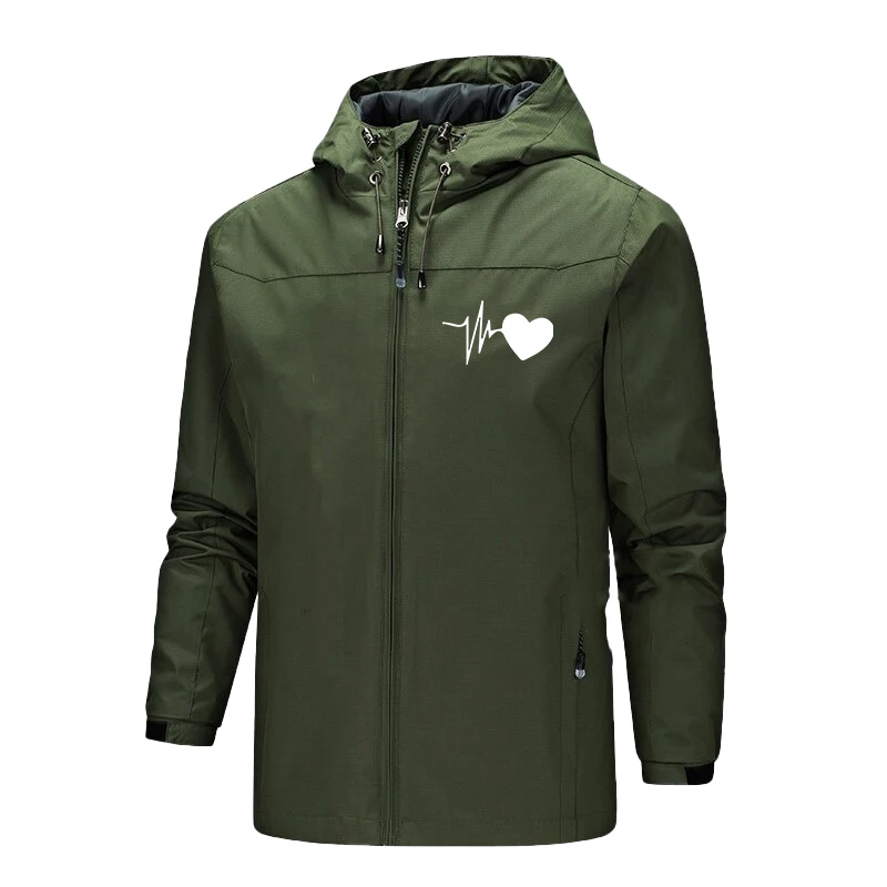 Autumn and winter men's sprinter jacket jacket stand collar hooded jacket slim fitting zipper men's fashion jacket