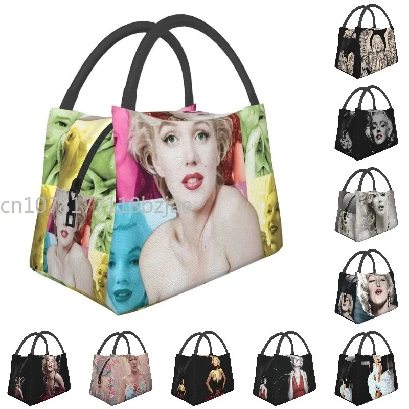 

Sexy Marilyns Monroe Insulated Lunch Tote Bag for Women Abstract Pop Art Resuable Thermal Cooler Food Lunch Box Work Travel