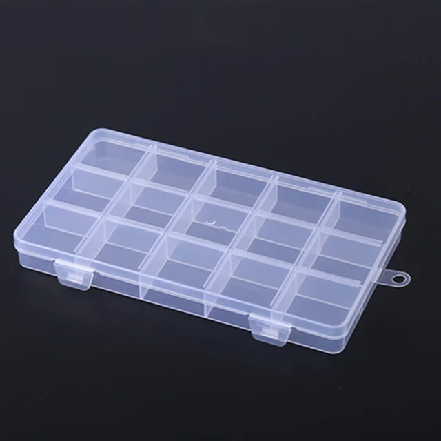 Plastic Organizer Box Compartments  8 Grid Transparent Plastic Storage Box  - 15 Grid - Aliexpress