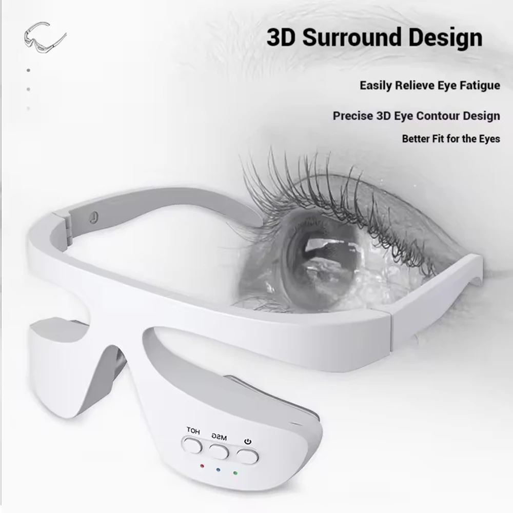 3D Eye Massager Anti-Aging Eye Massage Instrument Eyes Fatigue Relief Relaxation Relieve Dark Circles EMS Eye Lift Care Massage
