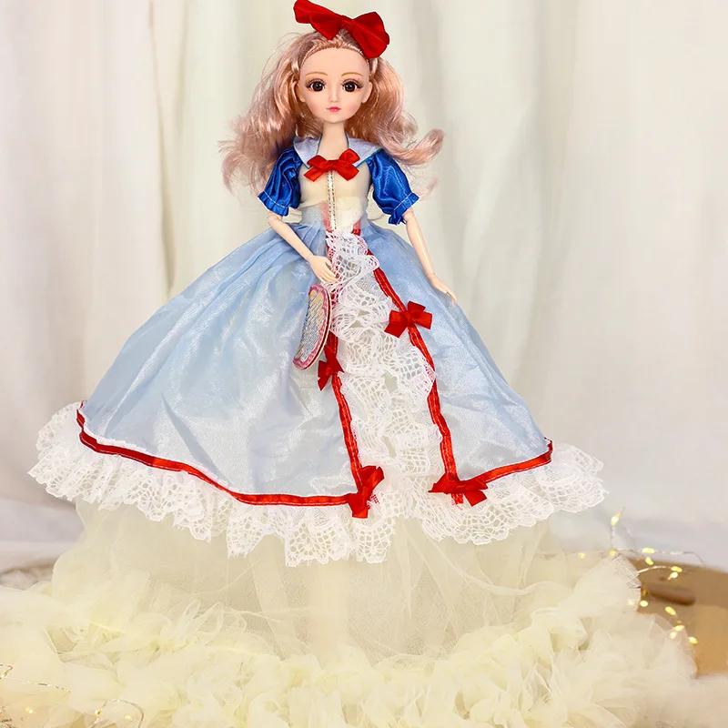 

50cm High Quality Beautiful Sweet Wedding Dress Princess Doll Jointed Action Figure Wedding Party Costume Dolls Girls Toys Gifts