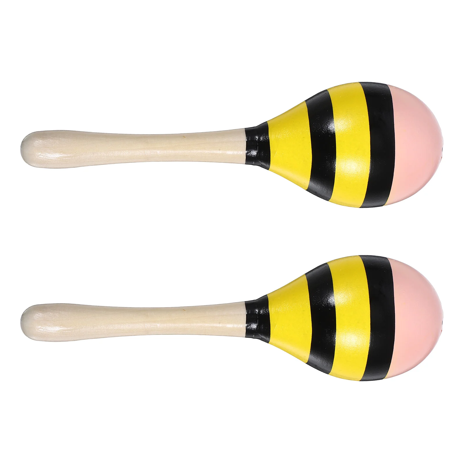 2 Pcs Maracas Party Favors Wooden Maracas Musical Instruments for Noise Maker Shaker Kids Toddler