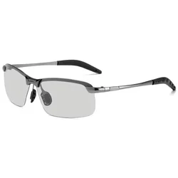 Enhanced Night Vision Anti - Glare Driving Sunglasses (Gray)